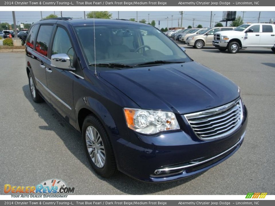 2014 Chrysler Town & Country Touring-L True Blue Pearl / Dark Frost Beige/Medium Frost Beige Photo #2