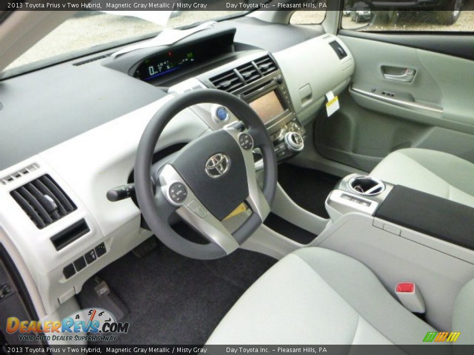 Misty Gray Interior - 2013 Toyota Prius v Two Hybrid Photo #16