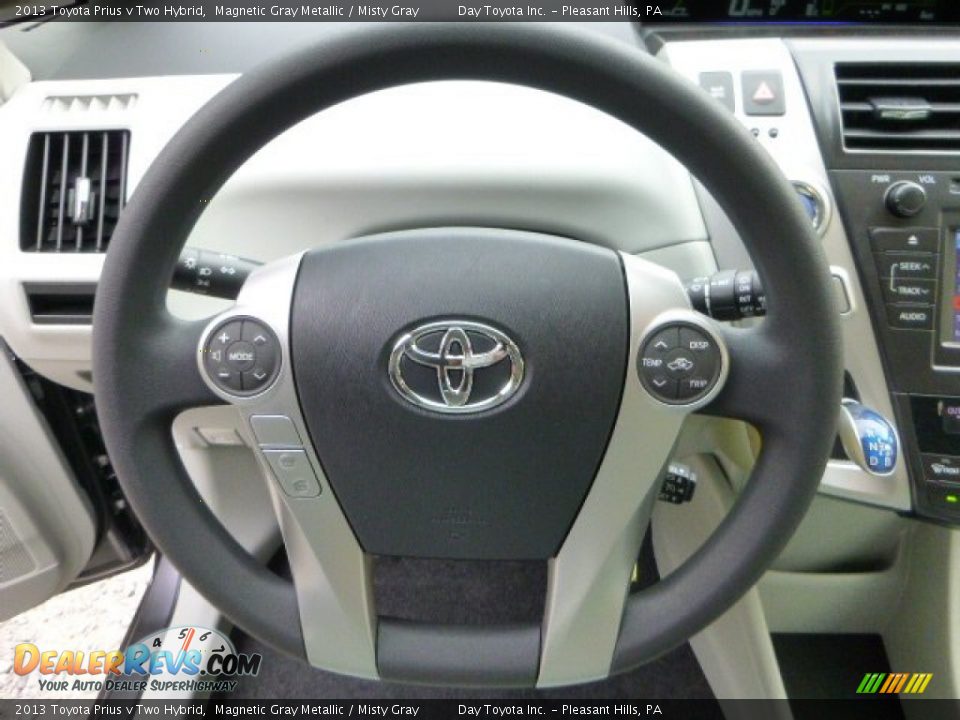 2013 Toyota Prius v Two Hybrid Steering Wheel Photo #17