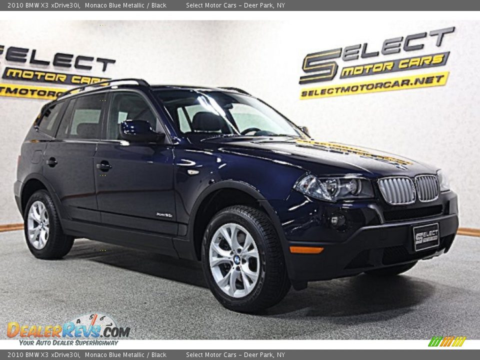 2010 BMW X3 xDrive30i Monaco Blue Metallic / Black Photo #3