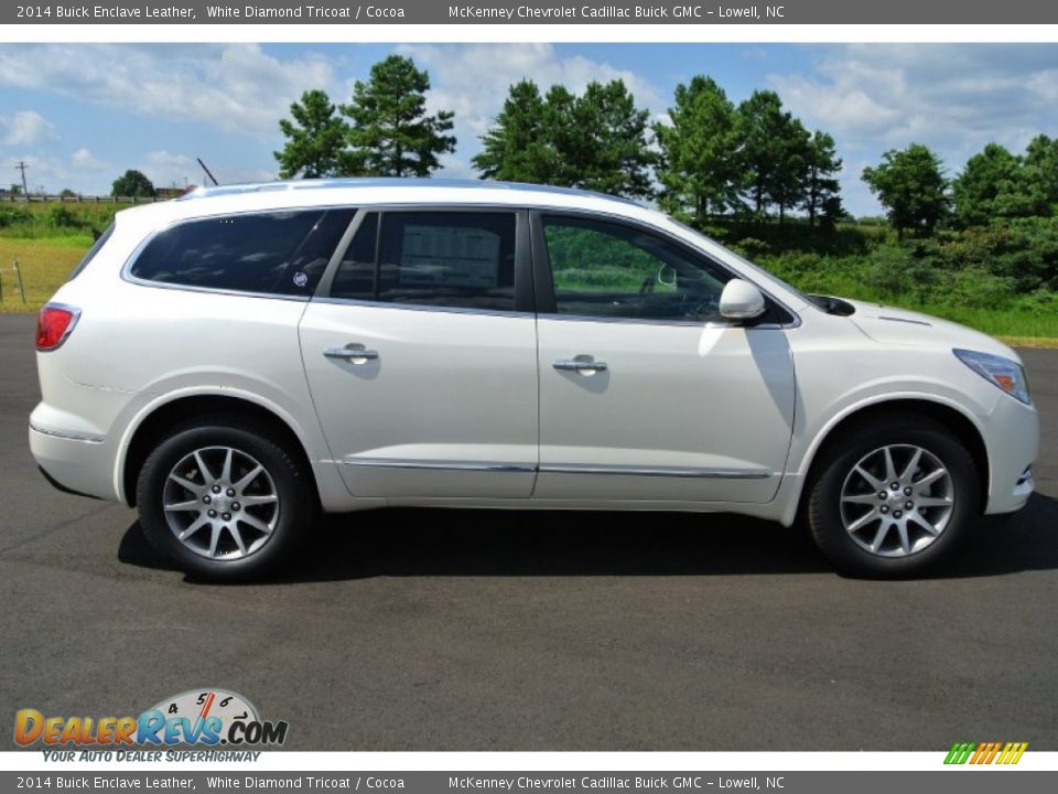 2014 Buick Enclave Leather White Diamond Tricoat / Cocoa Photo #6