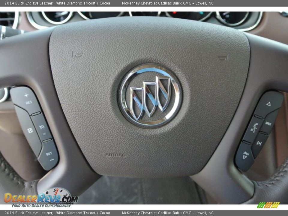 2014 Buick Enclave Leather White Diamond Tricoat / Cocoa Photo #14