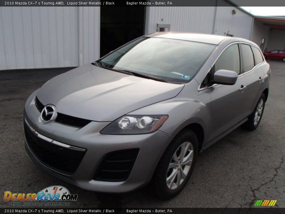 2010 Mazda CX-7 s Touring AWD Liquid Silver Metallic / Black Photo #2