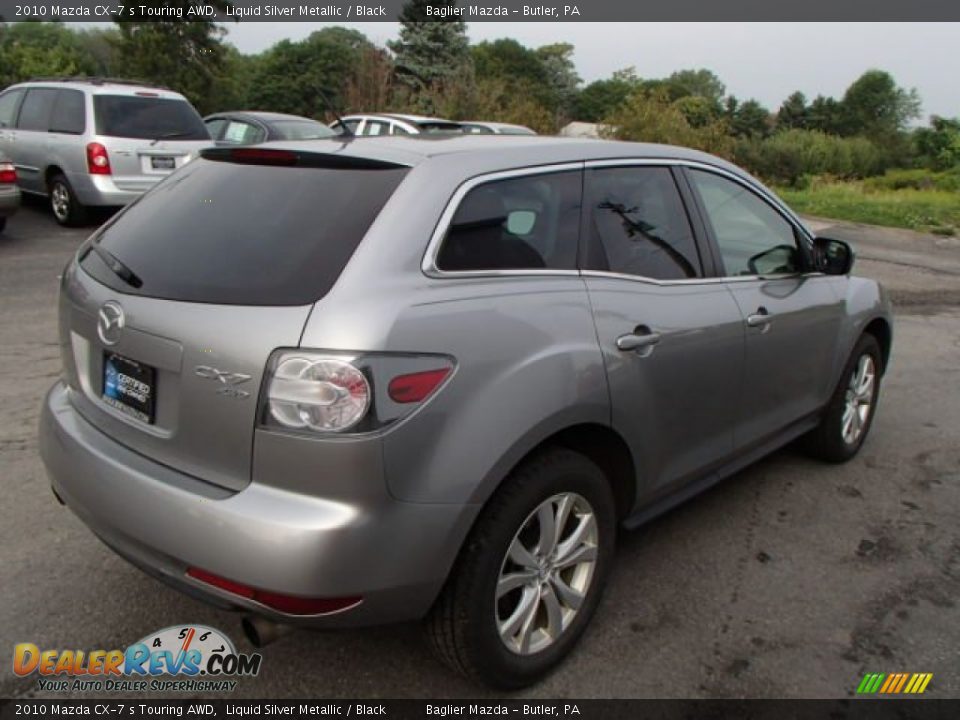 2010 Mazda CX-7 s Touring AWD Liquid Silver Metallic / Black Photo #6