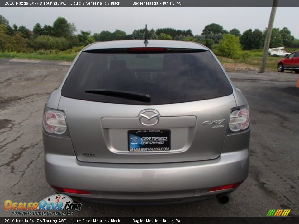 2010 Mazda CX-7 s Touring AWD Liquid Silver Metallic / Black Photo #7