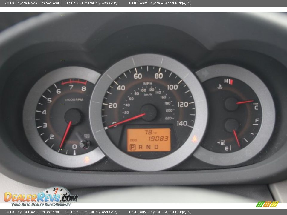 2010 Toyota RAV4 Limited 4WD Pacific Blue Metallic / Ash Gray Photo #13