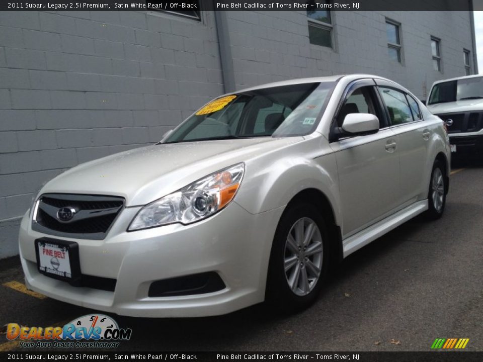 2011 Subaru Legacy 2.5i Premium Satin White Pearl / Off-Black Photo #1