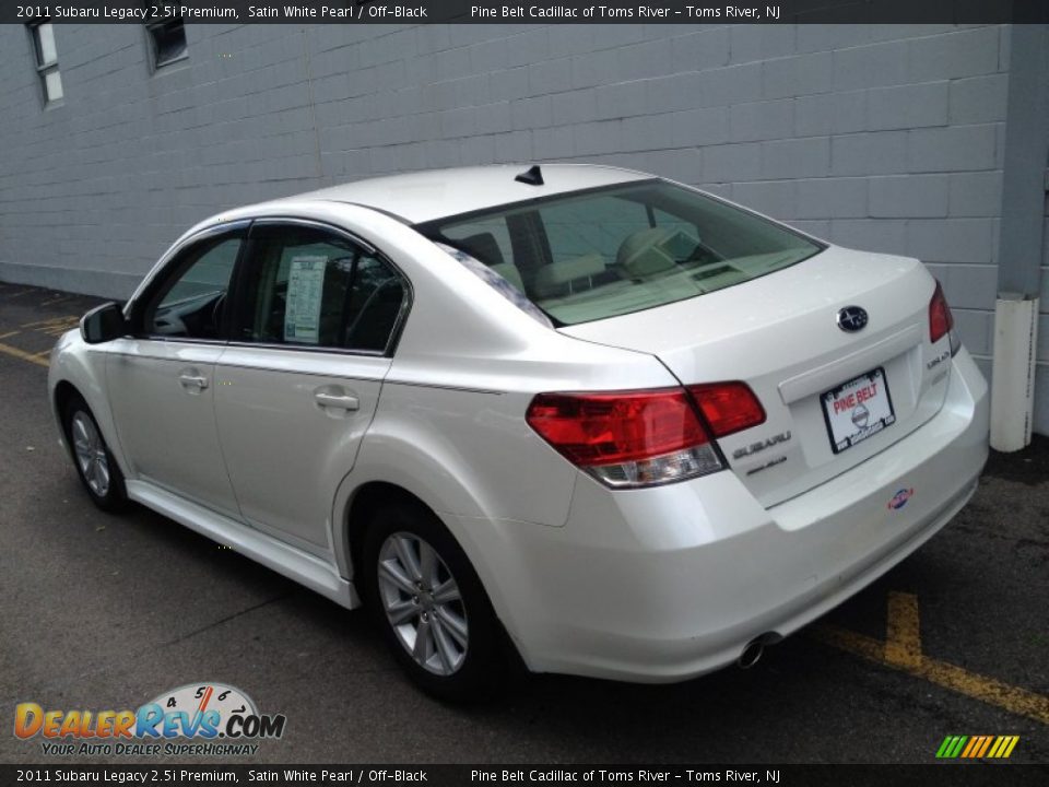 2011 Subaru Legacy 2.5i Premium Satin White Pearl / Off-Black Photo #5