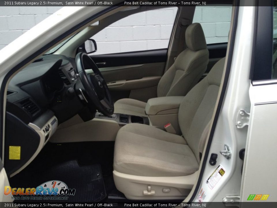 2011 Subaru Legacy 2.5i Premium Satin White Pearl / Off-Black Photo #13