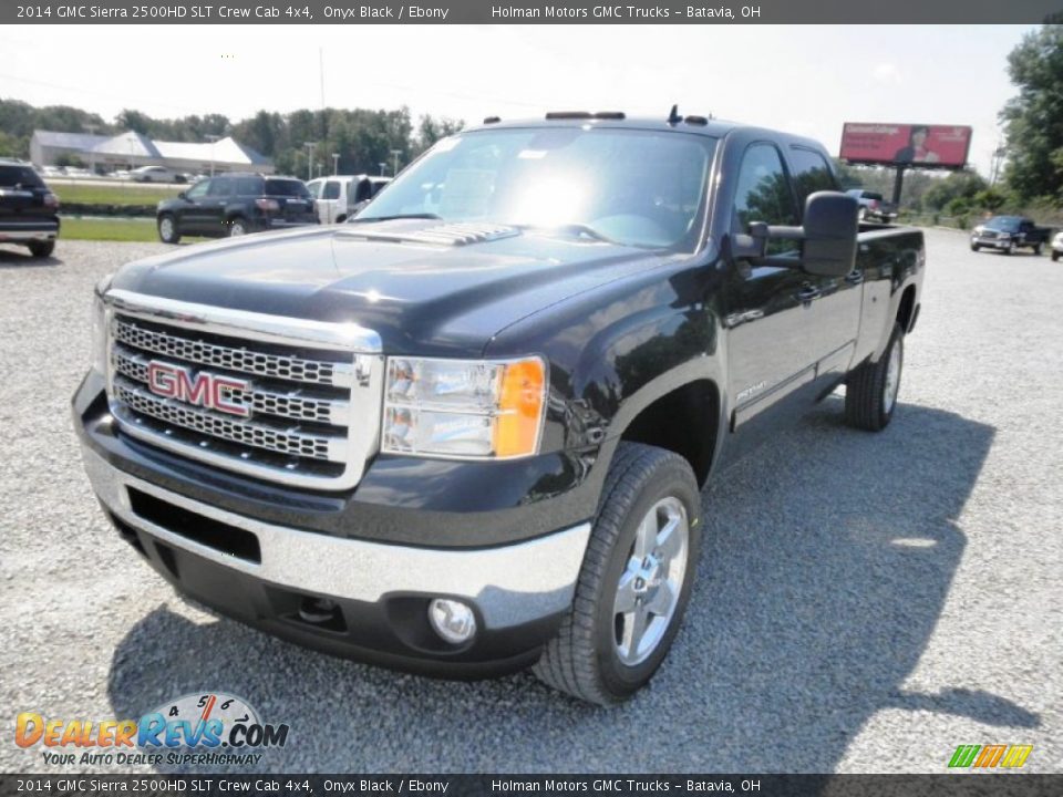 2014 GMC Sierra 2500HD SLT Crew Cab 4x4 Onyx Black / Ebony Photo #3