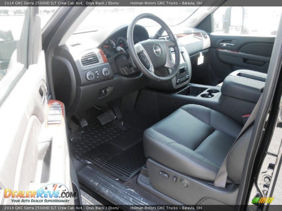 2014 GMC Sierra 2500HD SLT Crew Cab 4x4 Onyx Black / Ebony Photo #6