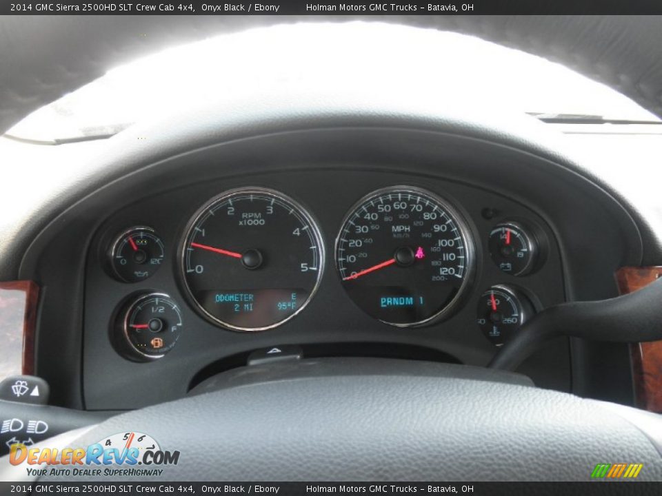 2014 GMC Sierra 2500HD SLT Crew Cab 4x4 Onyx Black / Ebony Photo #15