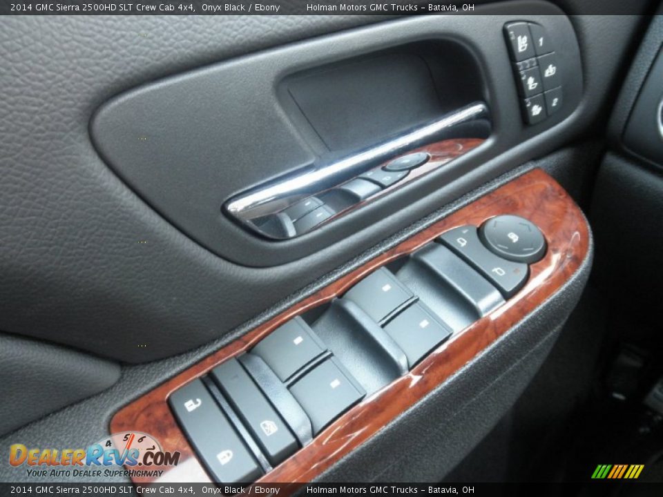 2014 GMC Sierra 2500HD SLT Crew Cab 4x4 Onyx Black / Ebony Photo #16