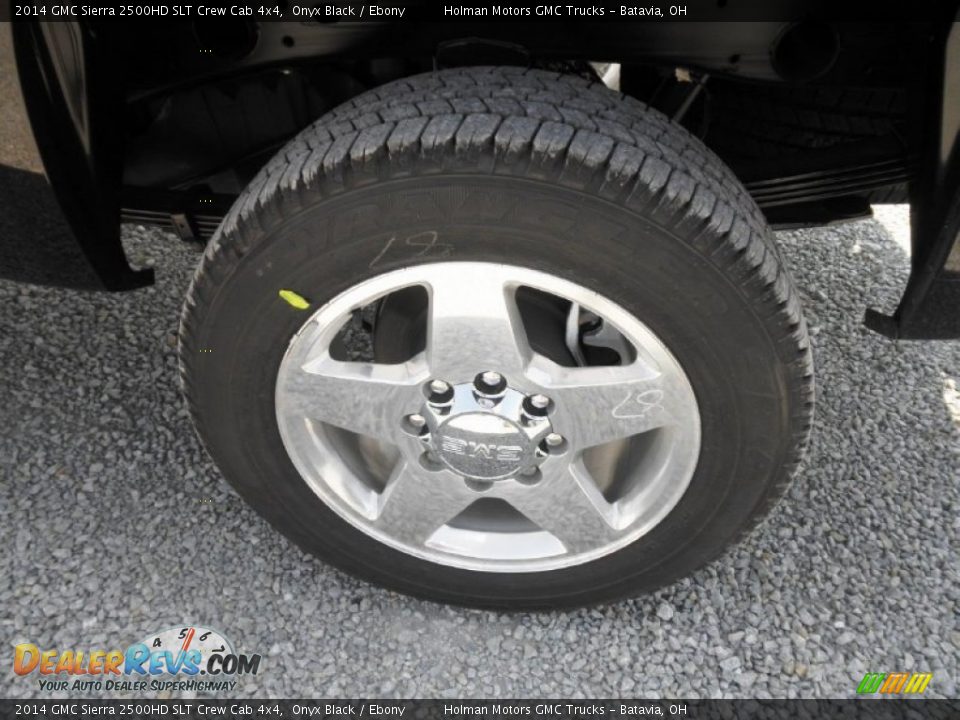 2014 GMC Sierra 2500HD SLT Crew Cab 4x4 Onyx Black / Ebony Photo #24