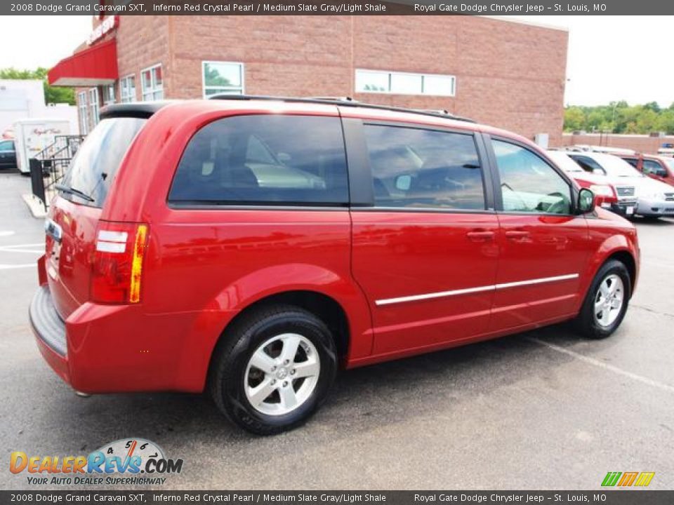2008 Dodge Grand Caravan SXT Inferno Red Crystal Pearl / Medium Slate Gray/Light Shale Photo #3