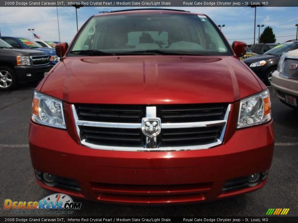 2008 Dodge Grand Caravan SXT Inferno Red Crystal Pearl / Medium Slate Gray/Light Shale Photo #7