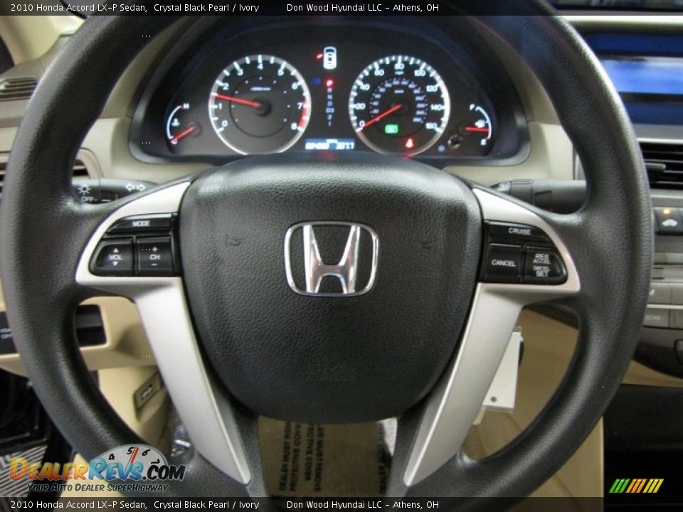 2010 Honda Accord LX-P Sedan Crystal Black Pearl / Ivory Photo #15