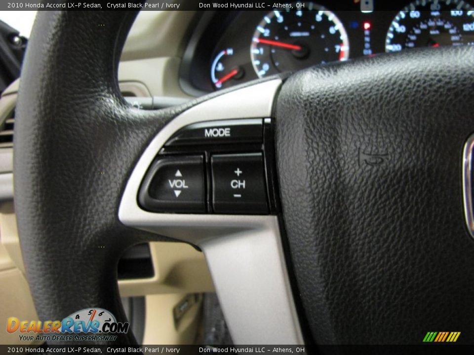 2010 Honda Accord LX-P Sedan Crystal Black Pearl / Ivory Photo #16