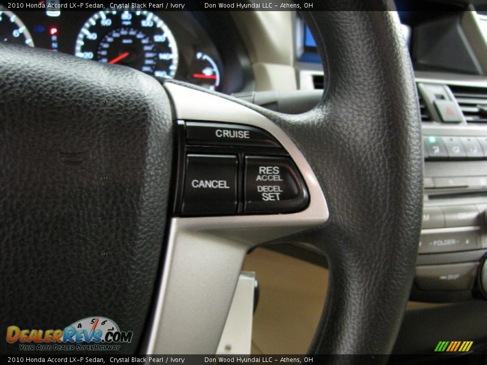 2010 Honda Accord LX-P Sedan Crystal Black Pearl / Ivory Photo #17