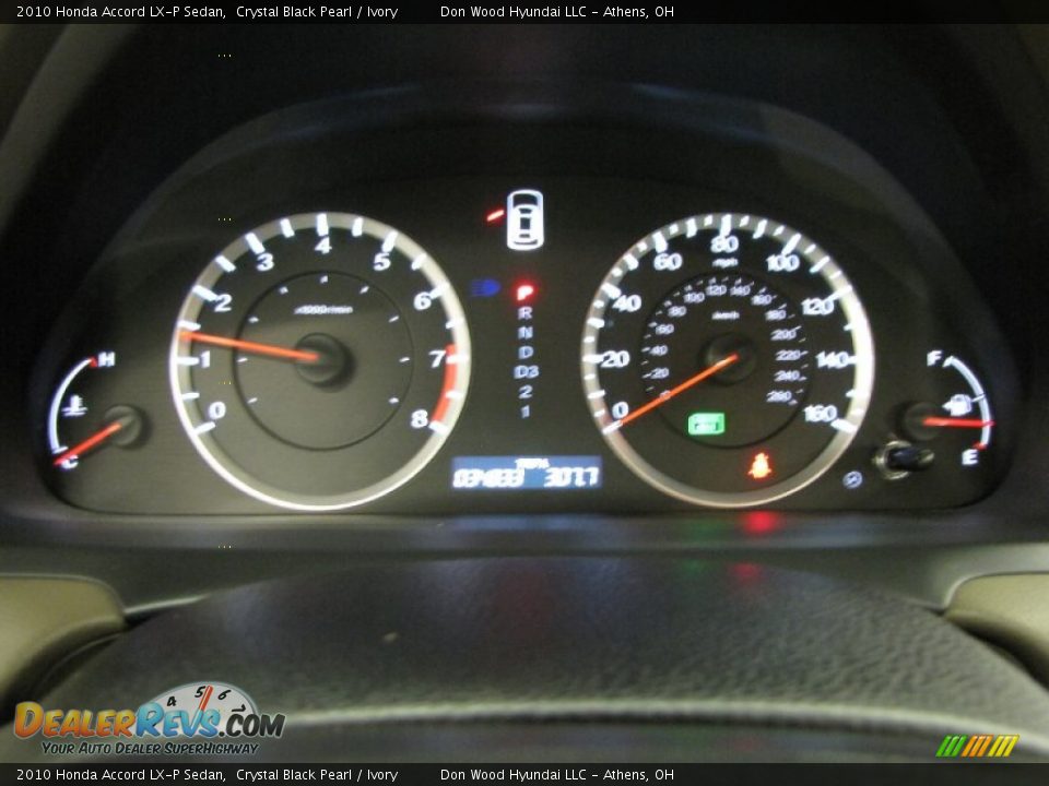 2010 Honda Accord LX-P Sedan Crystal Black Pearl / Ivory Photo #20