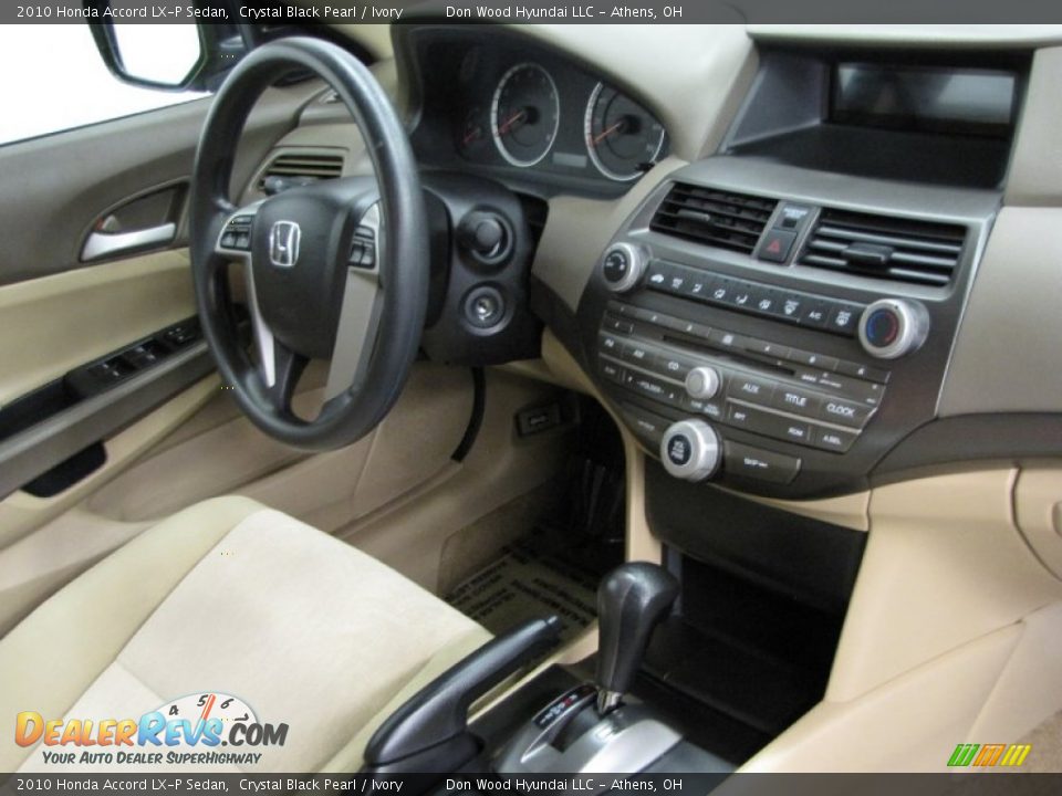 2010 Honda Accord LX-P Sedan Crystal Black Pearl / Ivory Photo #22