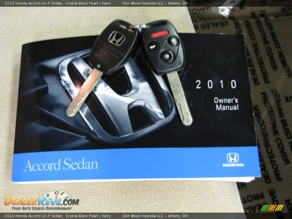 2010 Honda Accord LX-P Sedan Crystal Black Pearl / Ivory Photo #28
