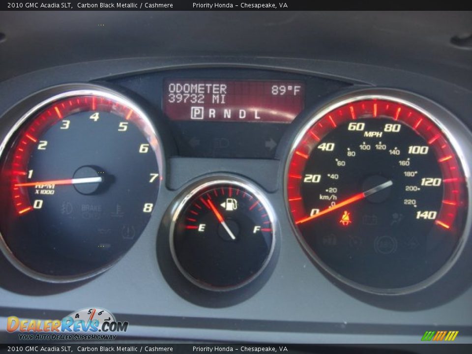 2010 GMC Acadia SLT Carbon Black Metallic / Cashmere Photo #19