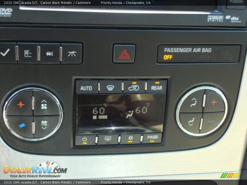 2010 GMC Acadia SLT Carbon Black Metallic / Cashmere Photo #22