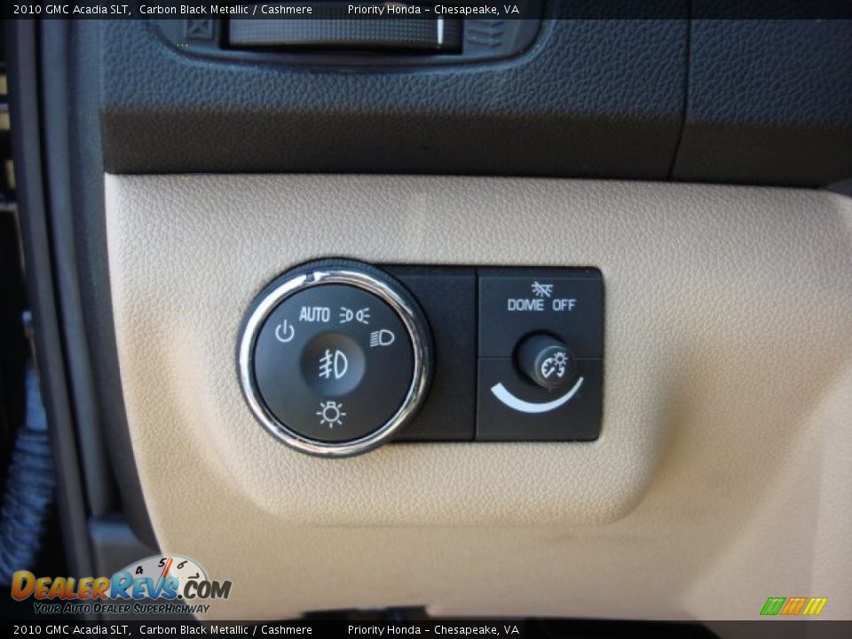 2010 GMC Acadia SLT Carbon Black Metallic / Cashmere Photo #25