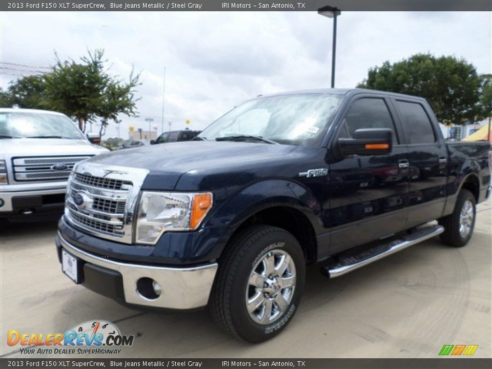 2013 Ford F150 XLT SuperCrew Blue Jeans Metallic / Steel Gray Photo #1