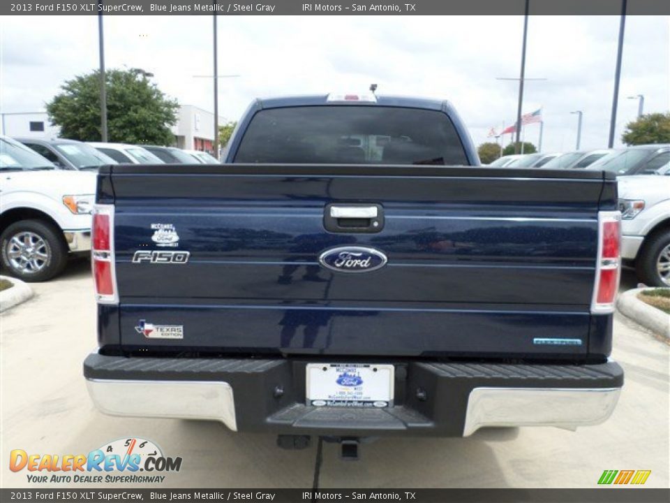 2013 Ford F150 XLT SuperCrew Blue Jeans Metallic / Steel Gray Photo #4