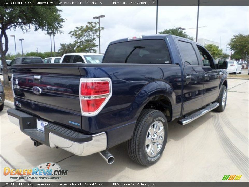2013 Ford F150 XLT SuperCrew Blue Jeans Metallic / Steel Gray Photo #5