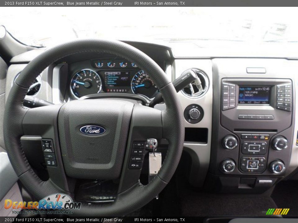 2013 Ford F150 XLT SuperCrew Blue Jeans Metallic / Steel Gray Photo #13