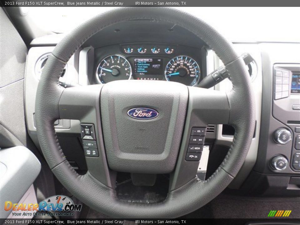 2013 Ford F150 XLT SuperCrew Blue Jeans Metallic / Steel Gray Photo #14