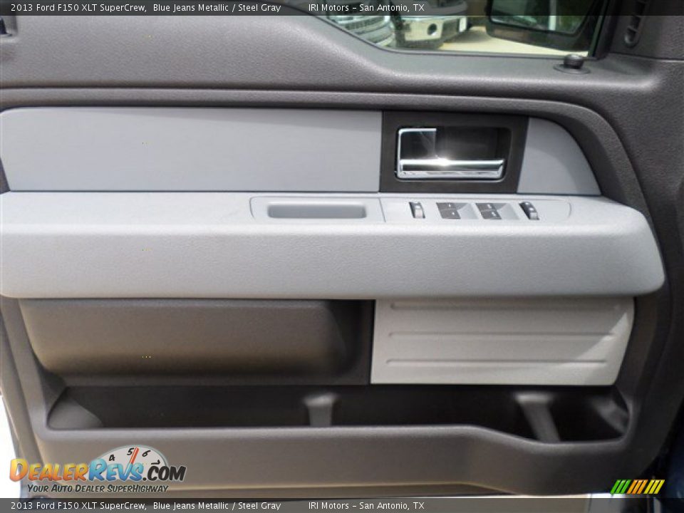 2013 Ford F150 XLT SuperCrew Blue Jeans Metallic / Steel Gray Photo #17
