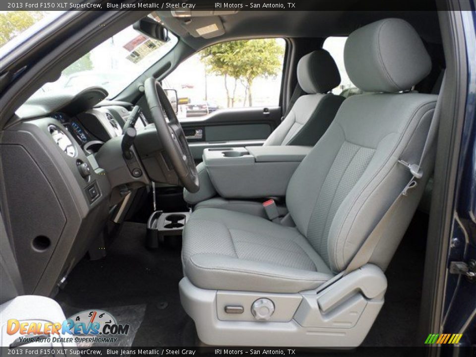 Steel Gray Interior - 2013 Ford F150 XLT SuperCrew Photo #18