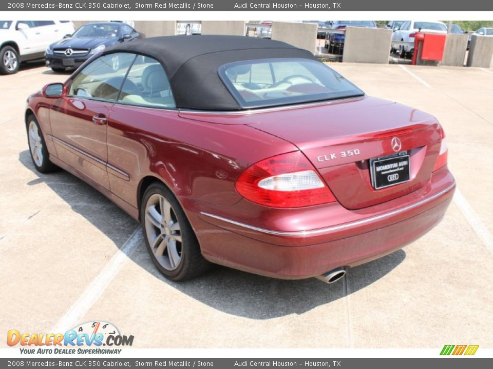 2008 Mercedes-Benz CLK 350 Cabriolet Storm Red Metallic / Stone Photo #8