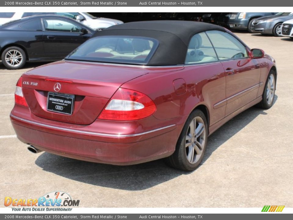 2008 Mercedes-Benz CLK 350 Cabriolet Storm Red Metallic / Stone Photo #10