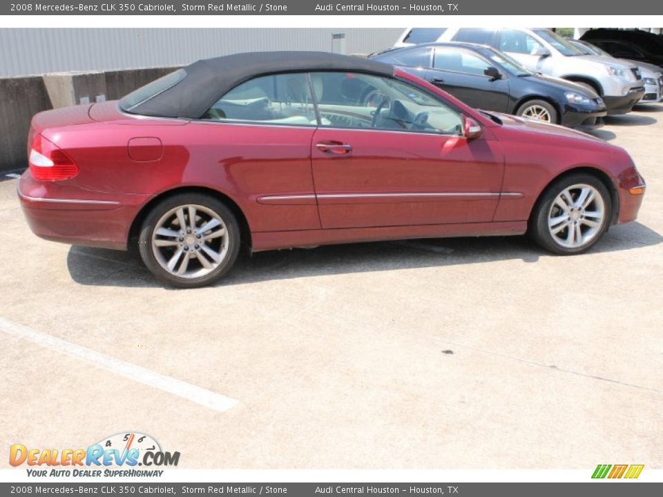 2008 Mercedes-Benz CLK 350 Cabriolet Storm Red Metallic / Stone Photo #11