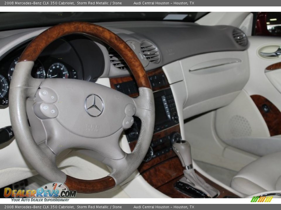 2008 Mercedes-Benz CLK 350 Cabriolet Storm Red Metallic / Stone Photo #14