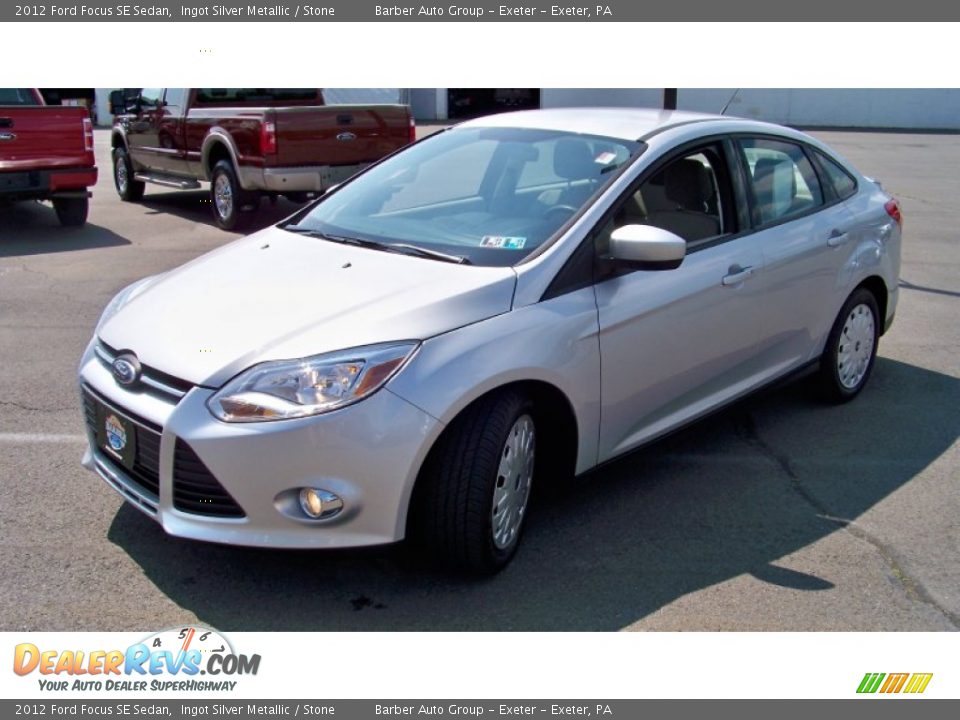 2012 Ford Focus SE Sedan Ingot Silver Metallic / Stone Photo #1