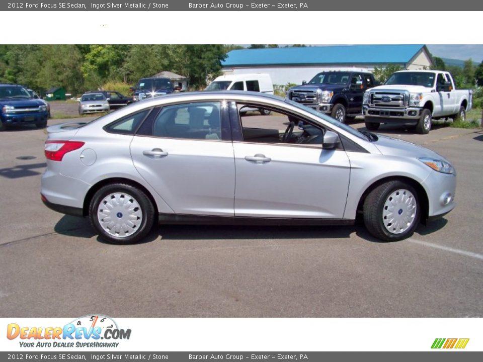 2012 Ford Focus SE Sedan Ingot Silver Metallic / Stone Photo #4