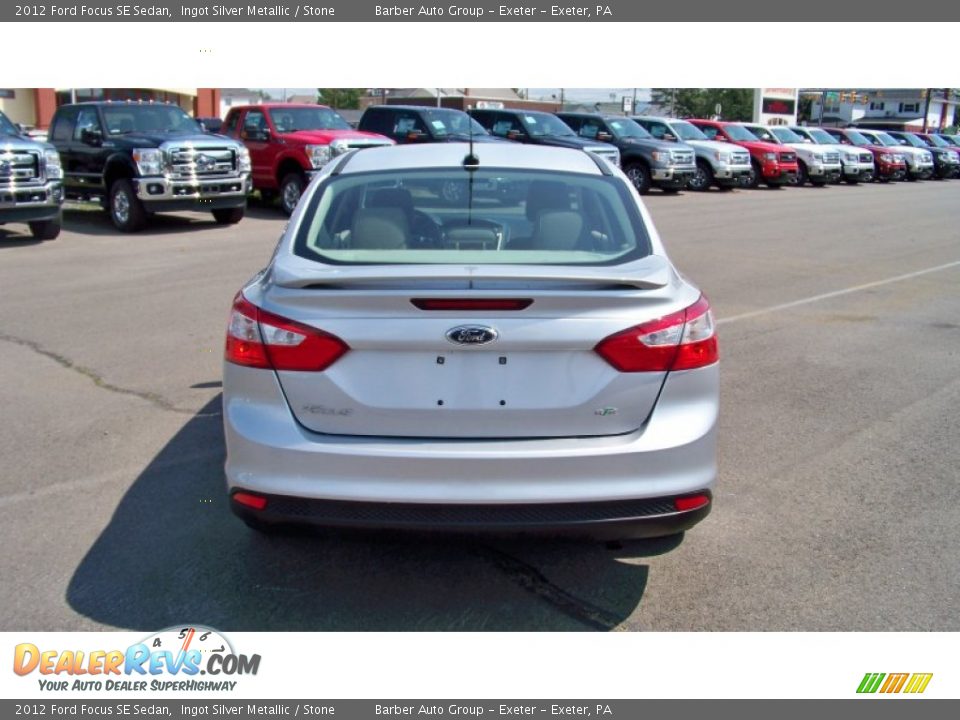 2012 Ford Focus SE Sedan Ingot Silver Metallic / Stone Photo #6