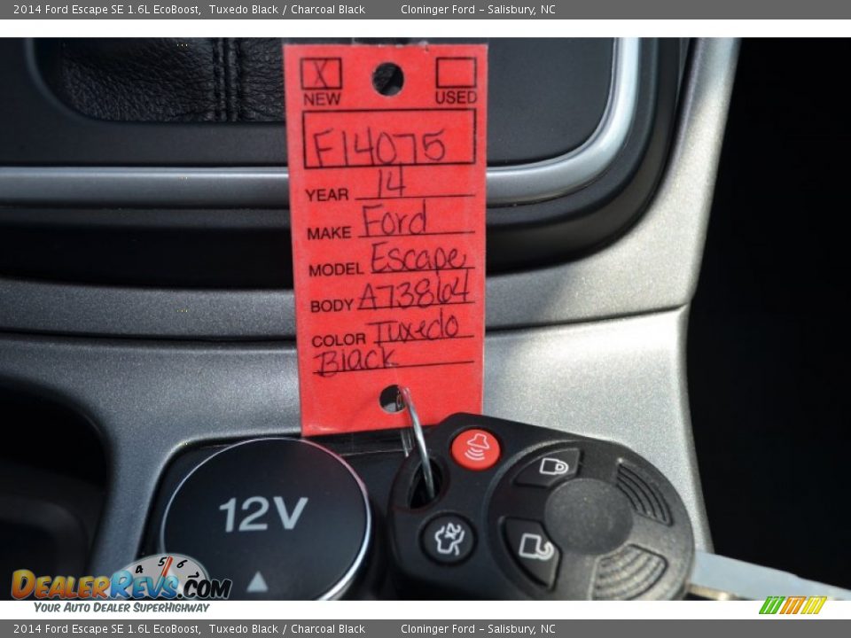 2014 Ford Escape SE 1.6L EcoBoost Tuxedo Black / Charcoal Black Photo #22