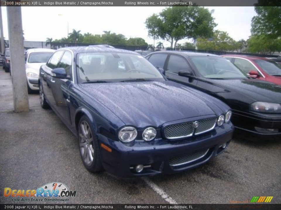 2008 Jaguar XJ XJ8 L Indigo Blue Metallic / Champagne/Mocha Photo #1