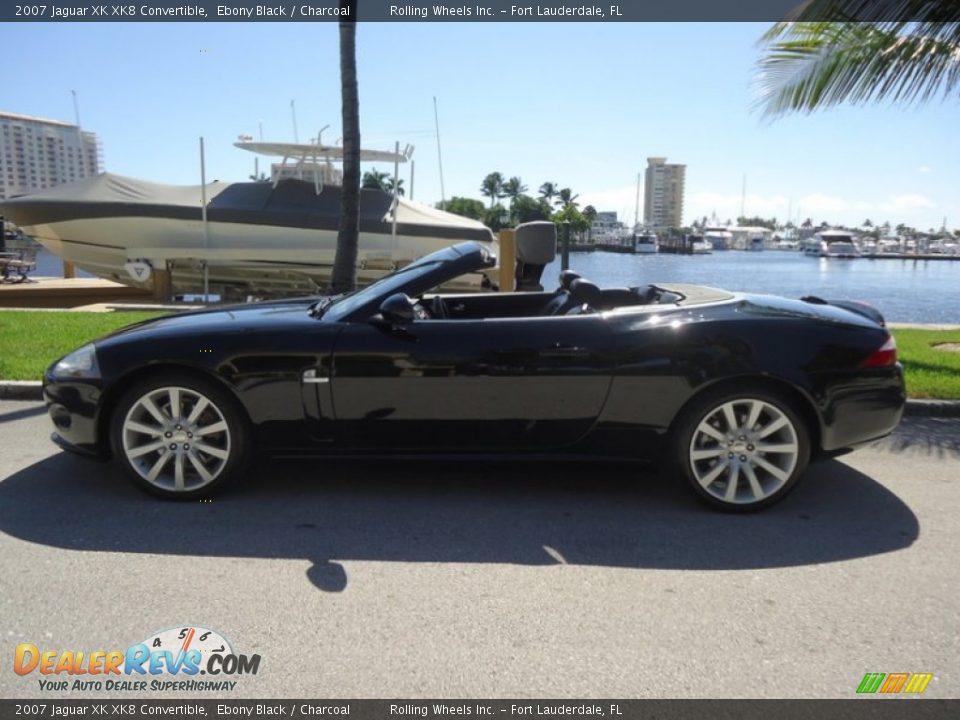 2007 Jaguar XK XK8 Convertible Ebony Black / Charcoal Photo #4