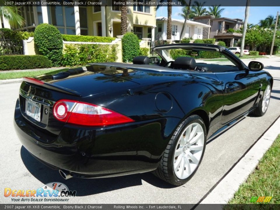 2007 Jaguar XK XK8 Convertible Ebony Black / Charcoal Photo #13