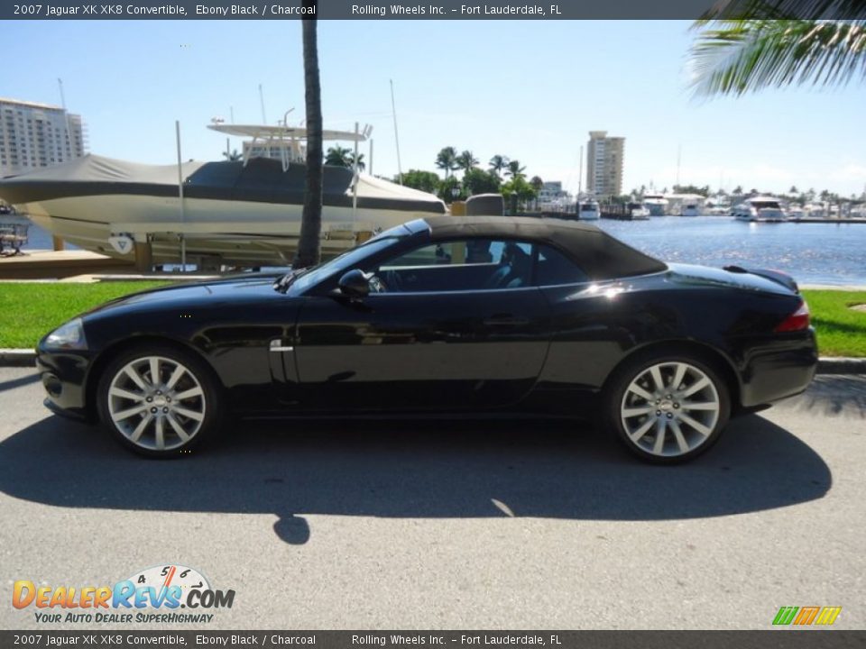 2007 Jaguar XK XK8 Convertible Ebony Black / Charcoal Photo #29