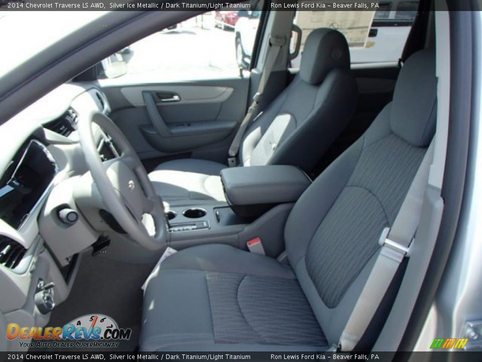 Front Seat of 2014 Chevrolet Traverse LS AWD Photo #10