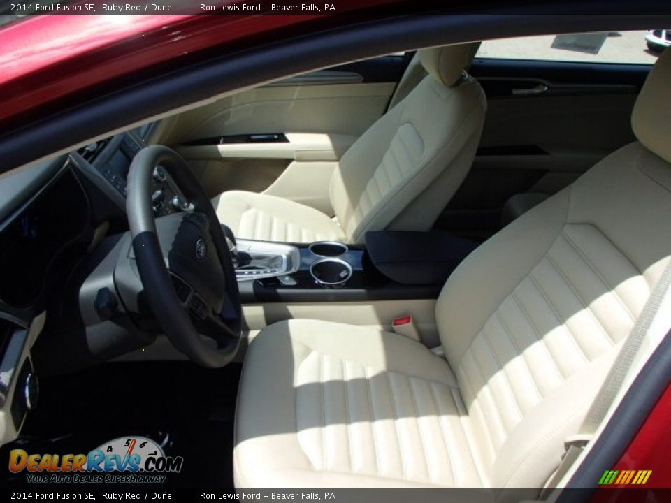 2014 Ford Fusion SE Ruby Red / Dune Photo #10